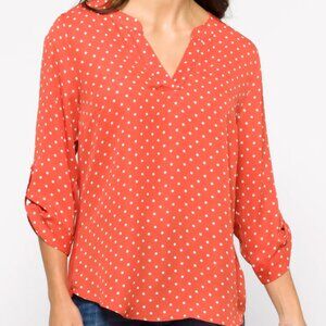 FORTUNE + IVY Tulsa Mixed Material Blouse